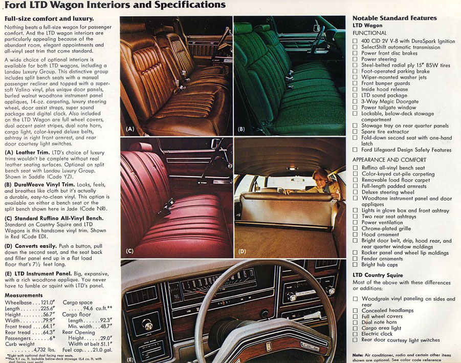 1977 Ford Wagons Brochure Page 3